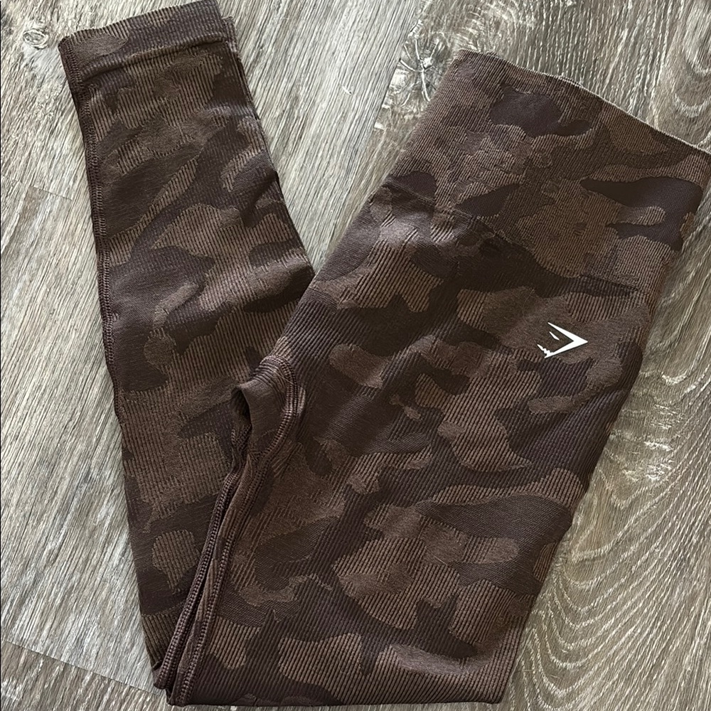 Gymshark Brown Camouflage Leggings